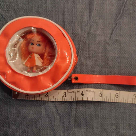 Vintage Liddle Kiddle Orange Doll In Zippered Purse - Picture 2 of 8